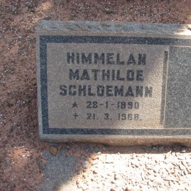 SCHLOEMANN Himmelan Mathilde 1890-1968