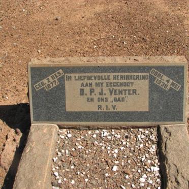 VENTER D.P.J. 1877-1938