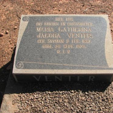 VENTER Maria Catherina Jacoba nee SNYMAN 1887-1973