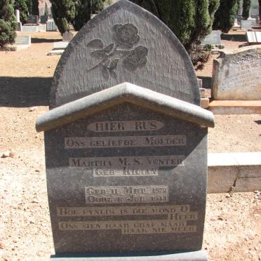 VENTER Martha M.S. nee KILIAN 1872-1944