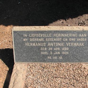 VERMAAK Hermanus Antonie 1890-1939