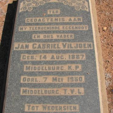 VILJOEN Jan Gabriel 1887-1950