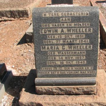 WHEELER Edwin A. 1851-1941 &amp; Maria C. WASSERMANN 1857-1945