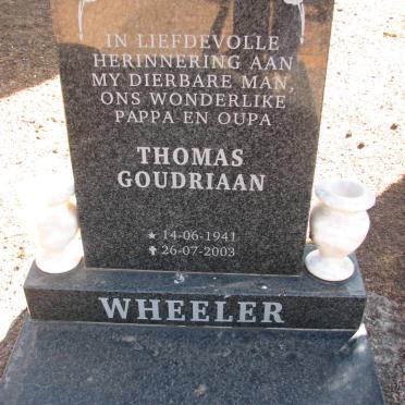 WHEELER Thomas Goudriaan 1941-2003