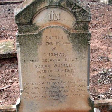 WHEELER Thomas 1818-1889