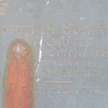 WOLHUTER Dorothen Susanna nee BREYTENBACH 1876-1901