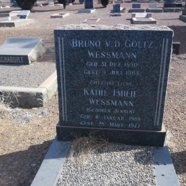 WESSMANN Bruno v.d. Goltz 1890-1963 &amp; Kathe Emilie JENSEN 1888-1977