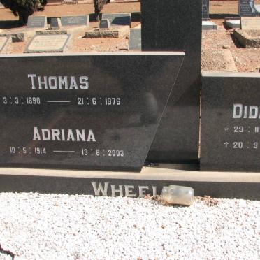 WHEELER Thomas 1890-1976 &amp; Diddy 1898-1936 :: WHEELER Adriana 1914-2003