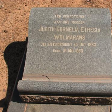WOLMARANS Judith Cornelia Etresia nee BEZUIDENHOUT 1883-1950