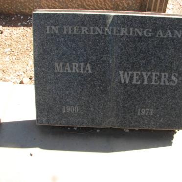 WEYERS Stephanus Jansen 1915-1996 &amp; Maria 1900-1973