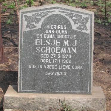 SCHOEMAN Elsje M.J. 1870-1962