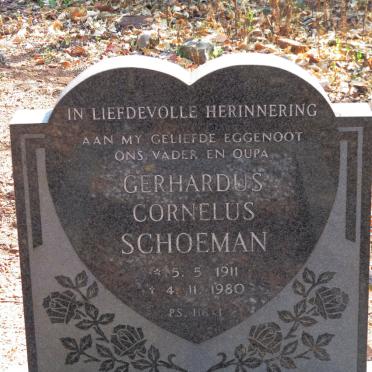 SCHOEMAN Gerhardus Cornelus 1911-1980