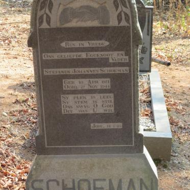 SCHOEMAN Stefanus Johannes 1871-1944