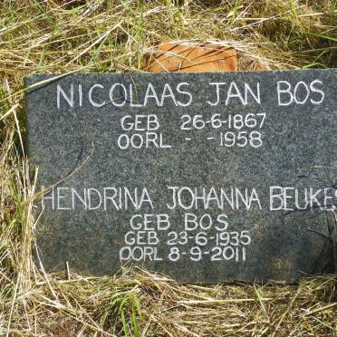 BOS Nicolaas Jan 1867-1958 :: BEUKES Hendrina Johanna nee BOS 1935-2011