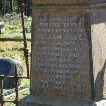 HAYES William 1845-1886