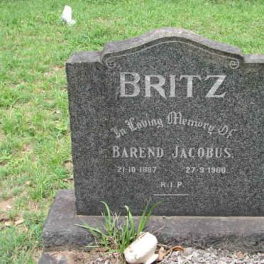 BRITZ Barend Jacobus 1887-1960