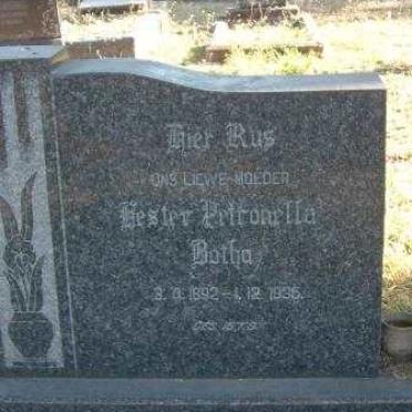 BOTHA Hester Petronella 1892-1935
