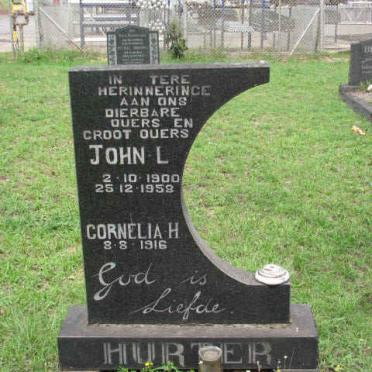 HURTER John L. 1900-1958 &amp; Cornelia H. 1916-