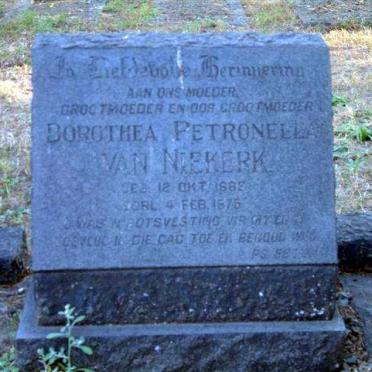 NIEKERK Dorothea Petronella, van 1888-1975