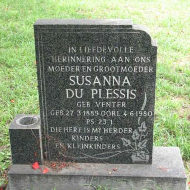 PLESSIS Susanna, du nee VENTER 1889-1980