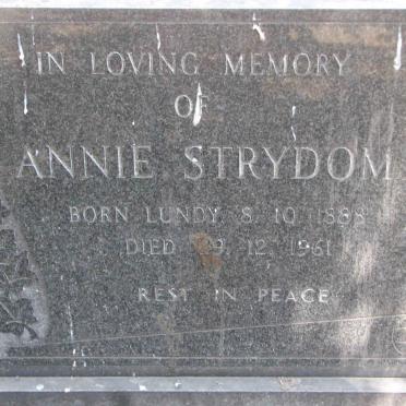 STRYDOM Annie nee LUNDY 1888-1961