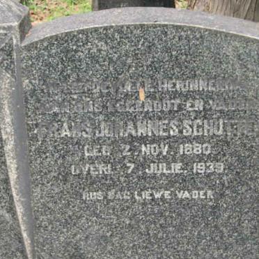 SCHUTTE Frans Johannes 1880-1939