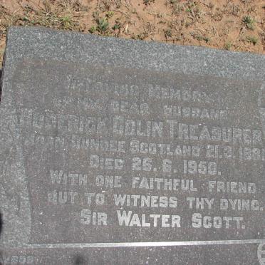 TREASURER Roderick Colin 1881-1950