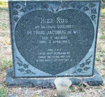WIT Petrus Jacobus, de 1880-1947