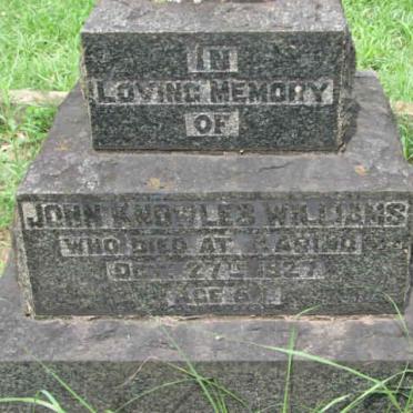 WILLIAMS John Knowles -1927