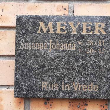 MEYER Susanna Johanna 1938-2008