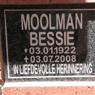 MOOLMAN Bessie 1922-2008