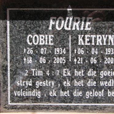 FOURIE Cobie 1934-2005 &amp; Ketryn 1932-2005