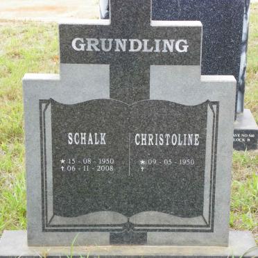 GRUNDLING Schalk 1950-2008 &amp; Christoline 1950-