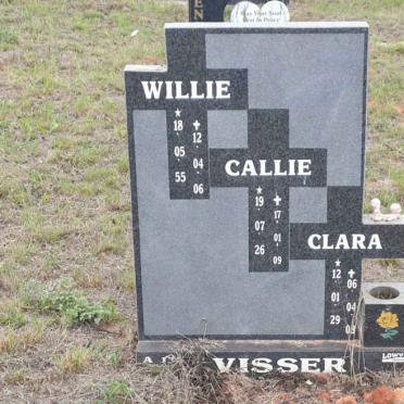 VISSER Callie 1926-2009 :: VISSER Clara 1929-200? :: VISSER Willie 1955-2006