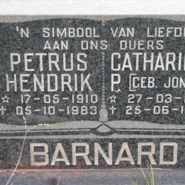 BARNARD Petrus Hendrik 1910-1983 &amp; Catharina P. JONCK 1917-1984