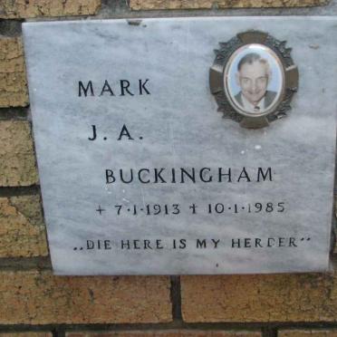 BUCKINGHAM Mark J.A. 1913-1985