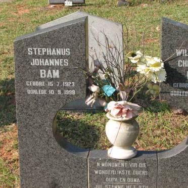 BAM Stephanus Johannes 1923-1998 &amp; Wilhelmina Christina 1932-1997