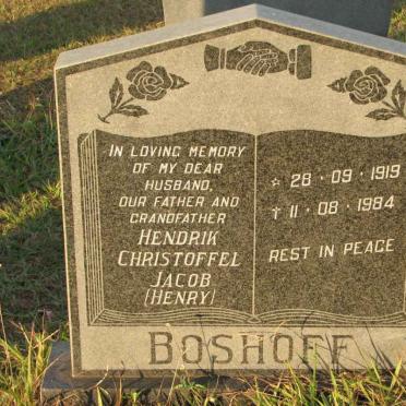 BOSHOFF Hendrik Christoffel Jacob 1919-1984