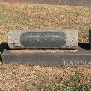 BARNARD Johanna Marthina 1910-1911
