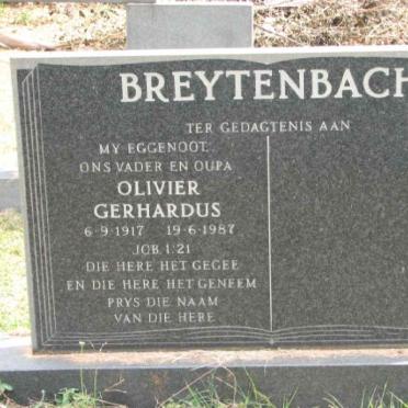 BREYTENBACH Olivier Gerhadus 1917-1987