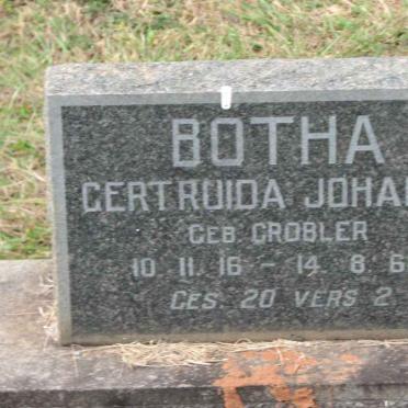 BOTHA Gertruida Johanna nee GROBLER 1916-1968