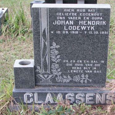 CLAASSENS Johan Hendrik Lodewyk 1918-1981