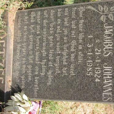 COETZEE Jacobus Johannes 1924-1985
