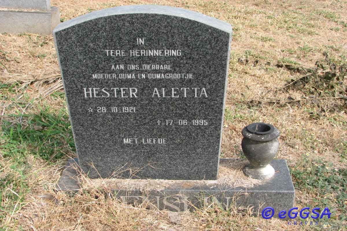 ENSLIN Hester Aletta 1921-1995