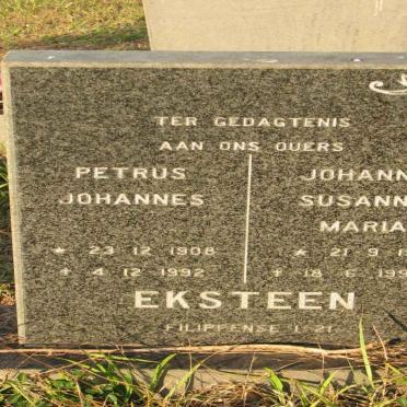 EKSTEEN Petrus Johannes 1908-1992 &amp; Johanna Susanna Maria 1911-1994