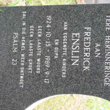 ENSLIN Frederick 1924-1989