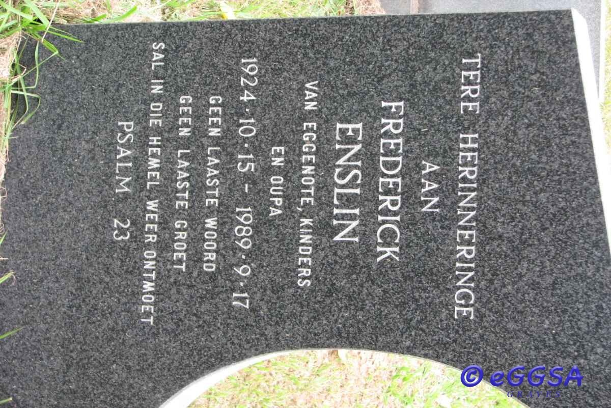 ENSLIN Frederick 1924-1989