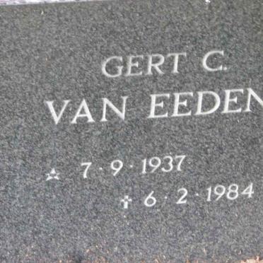EEDEN Gert C., van 1937-1984
