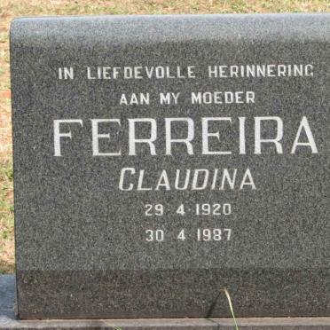 FERREIRA Claudina 1920-1987