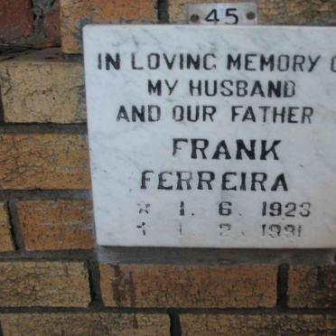 FERREIRA Frank 1923-1991